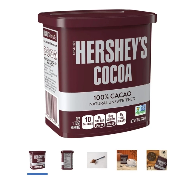  Bột Cacao Hershey's Cocoa Nguyên Chất Hộp 226g  USA