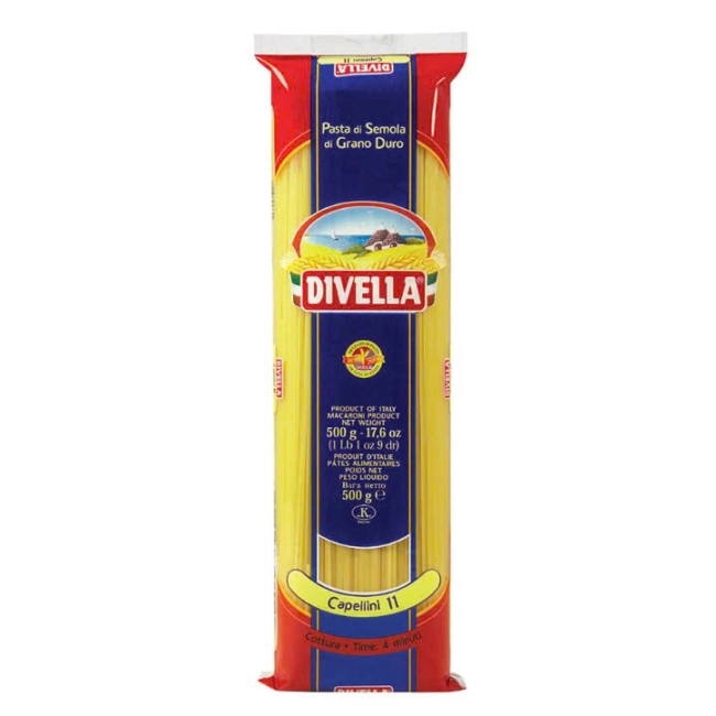 Mì Spaghettti Capellini Số 11 Divella 500Gr - Mệnh Danh Sợi Tóc Thiên Thần Angel Hair Italia